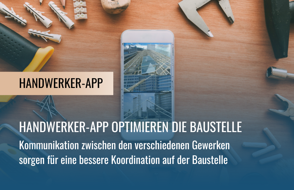 Handwerker-App Titelbild" (Das Titelbild für einen Artikel über Handwerker-Apps)