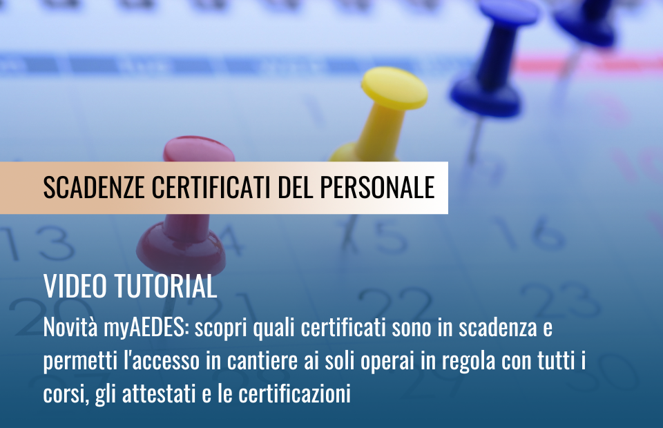 Tutorial Scadenze certificati del personale