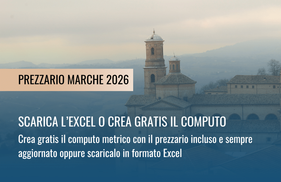 Prezzario regionale Marche 2026 per il computo metrico estimativo