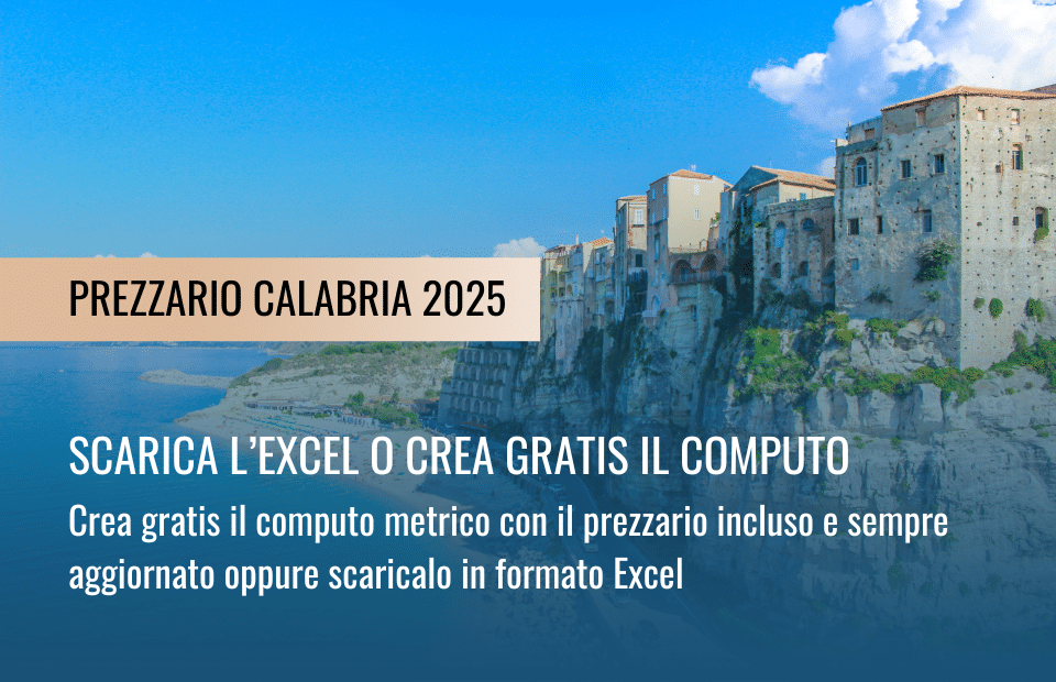 Proroga prezzario Calabria 2025 valida fino al 30 settembre 2026