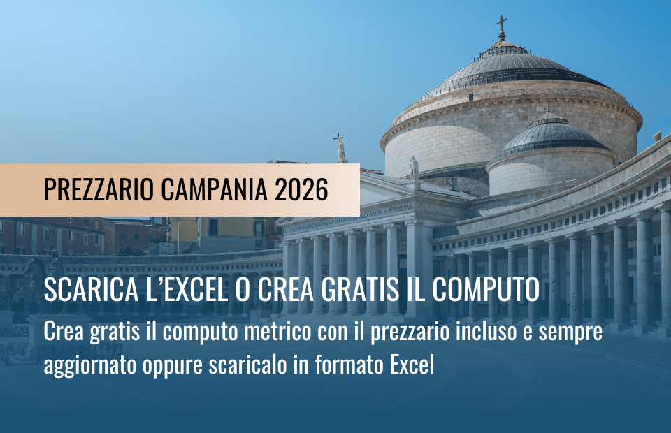 Prezzario regionale Campania 2026 per il computo metrico estimativo