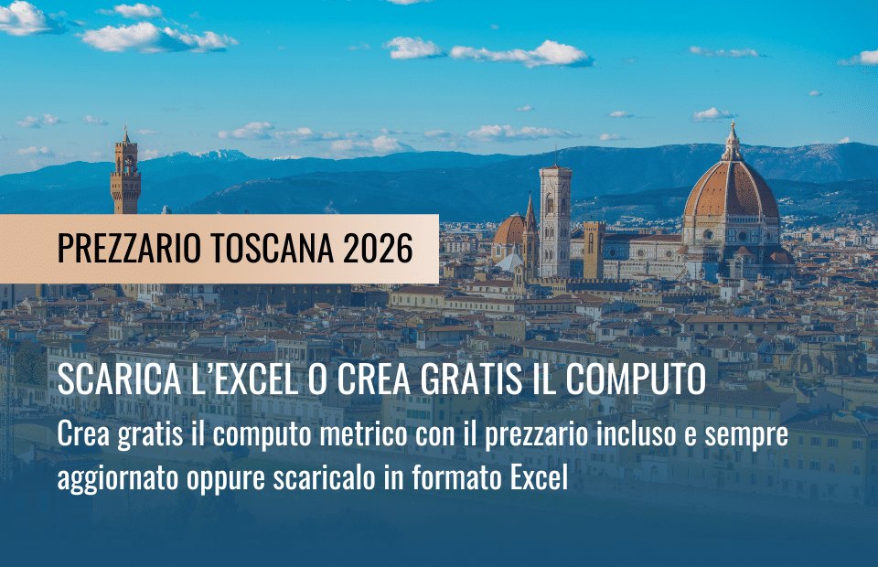 Prezzario Toscana 2026 per il computo metrico estimativo